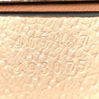 Gucci GG Supreme Monogram Berry Textured Dollar Calfskin Small Padlock Shoulder Bag Beige Ebony Light Copper Mystic White 7 of 10