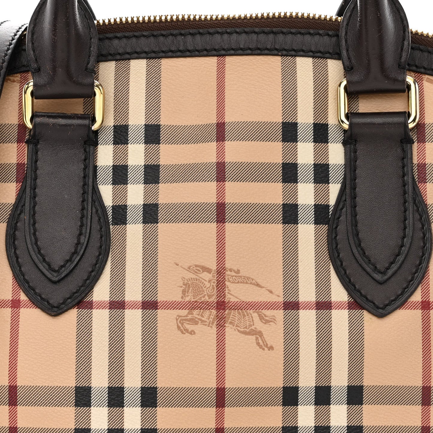 Haymarket Check Small Orchard Bowling Bag Chocolate