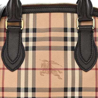 Burberry Haymarket Check Small Orchard Bowling Bag Chocolate 9 of 17