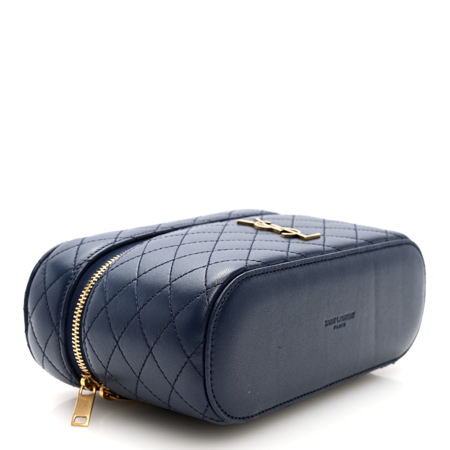 Saint Laurent Lambskin Quilted Mini Gaby Vanity Case Marine 4 of 9
