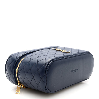 Saint Laurent Lambskin Quilted Mini Gaby Vanity Case Marine 4 of 9
