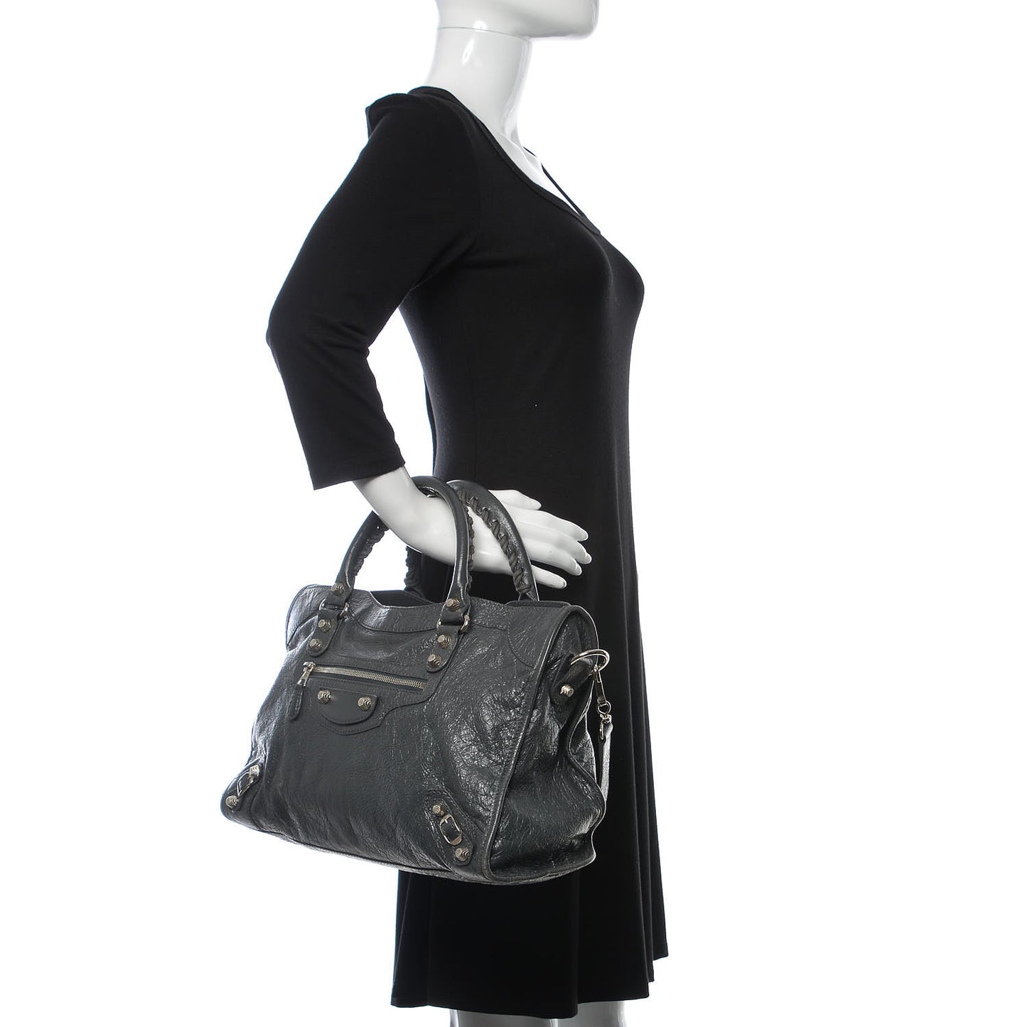Agneau Giant 12 Silver Hardware City Gris Fossile