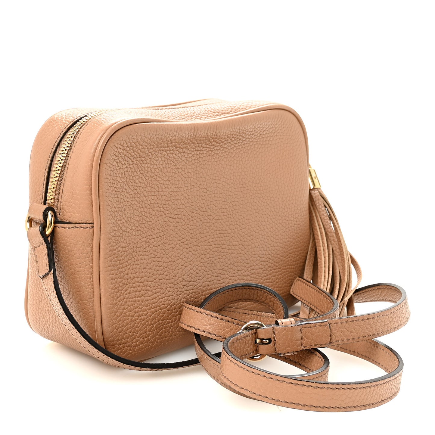 Pebbled Calfskin Small Soho Disco Bag Camelia