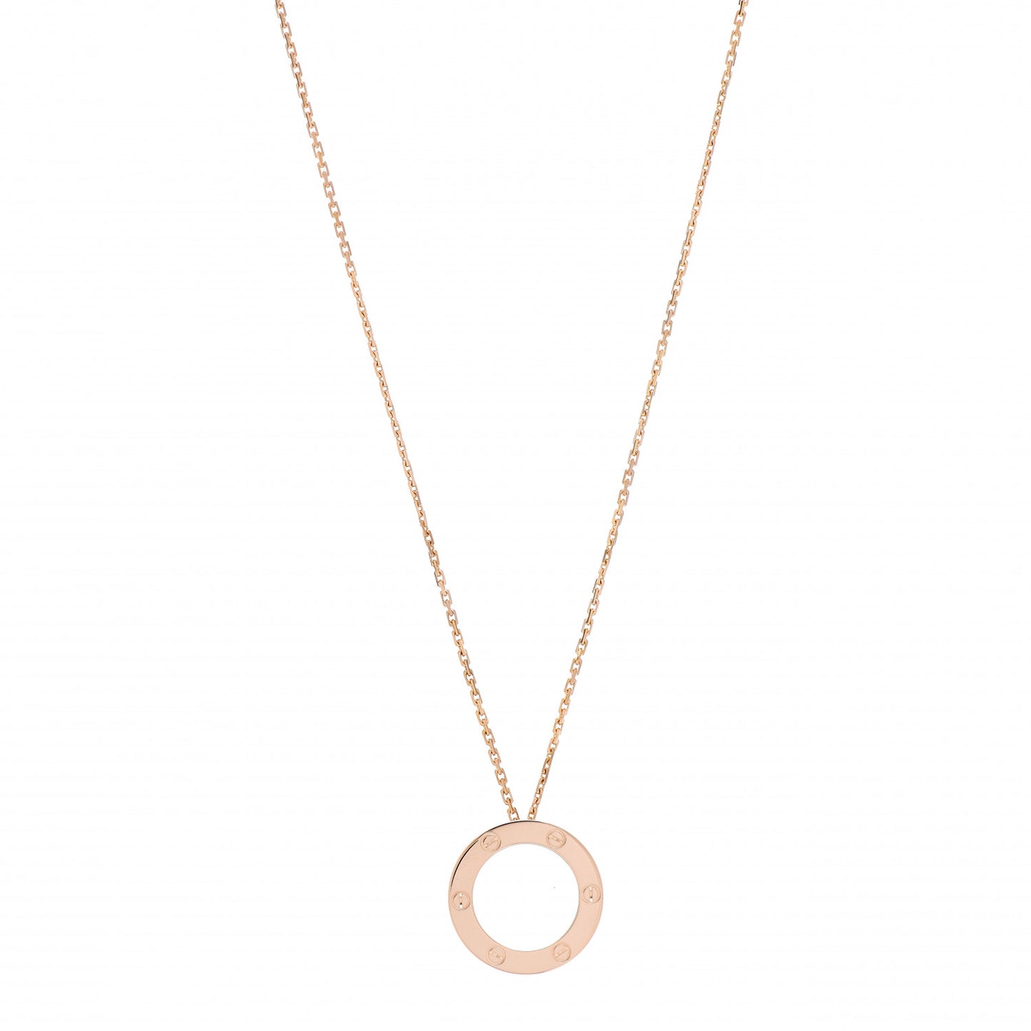 18K Pink Gold LOVE Pendant Necklace