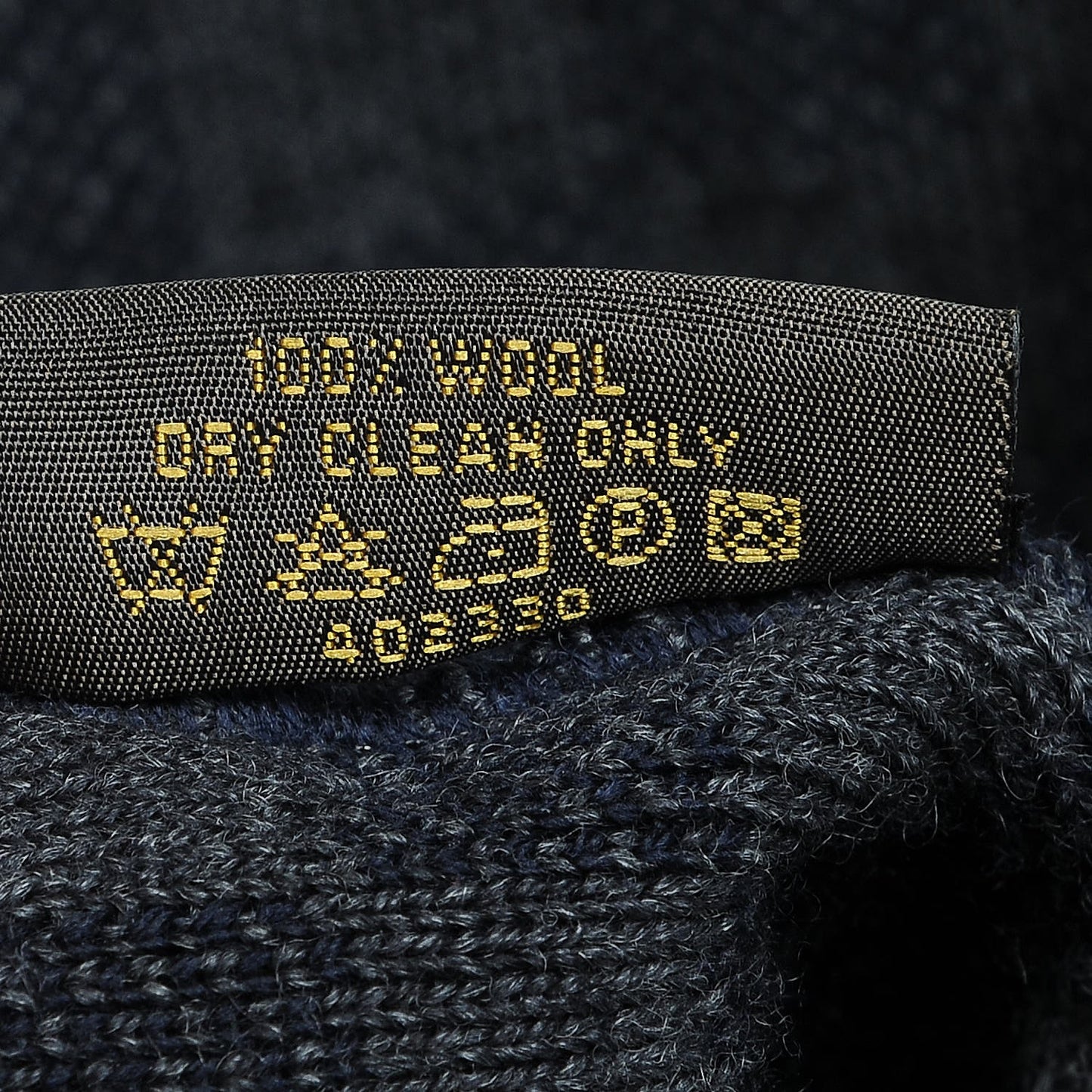 Wool Bonnet Petit Damier Beanie Hat Navy
