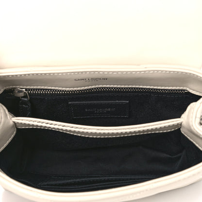 Saint Laurent Calfskin Y Quilted Monogram Toy Loulou Crossbody Bag Crema Soft 5 of 14