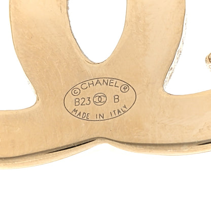 Chanel Crystal CC Star Earrings Gold 4 of 5
