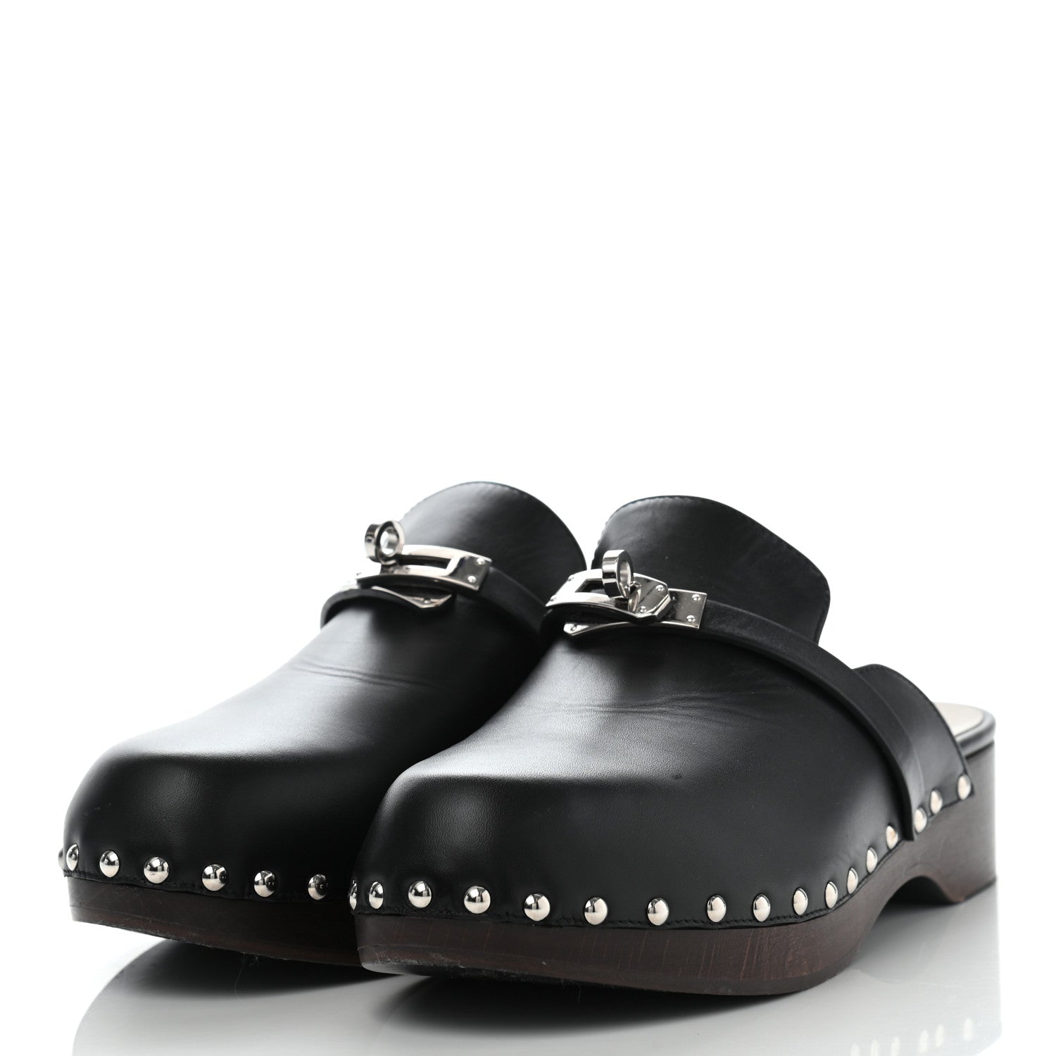 Hermes Calfskin Carlotta Mules 40 Black 3 of 10