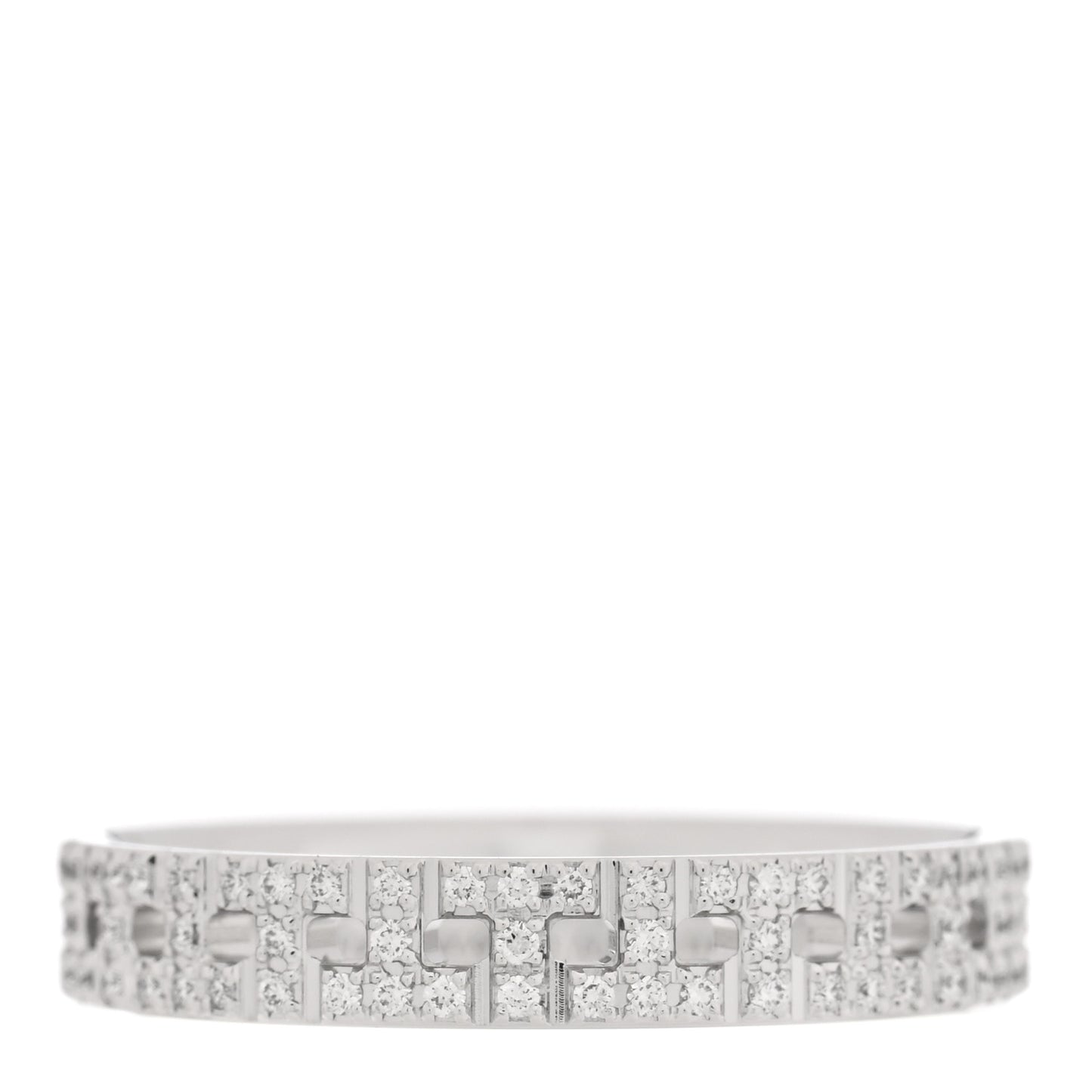 18K White Gold Diamond T True Narrow Band Ring 54 7