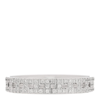 Tiffany 18K White Gold Diamond T True Narrow Band Ring 54 7 1 of 5