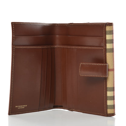 Burberry Haymarket Check Compact Wallet Brown 5 of 8
