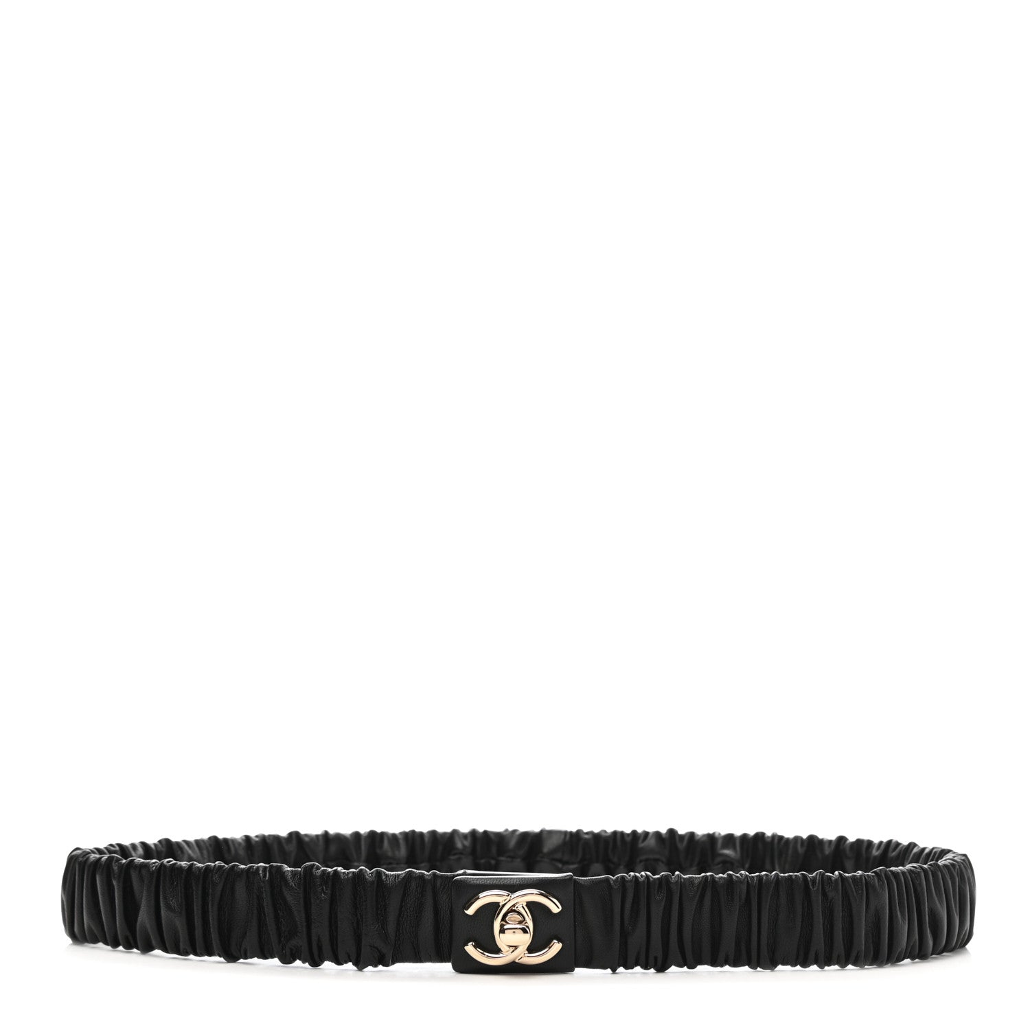 Chanel Lambskin CC Belt 80 32 Black 1 of 5