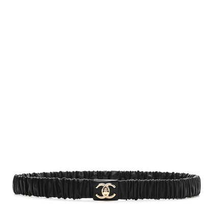 Chanel Lambskin CC Belt 80 32 Black 1 of 5
