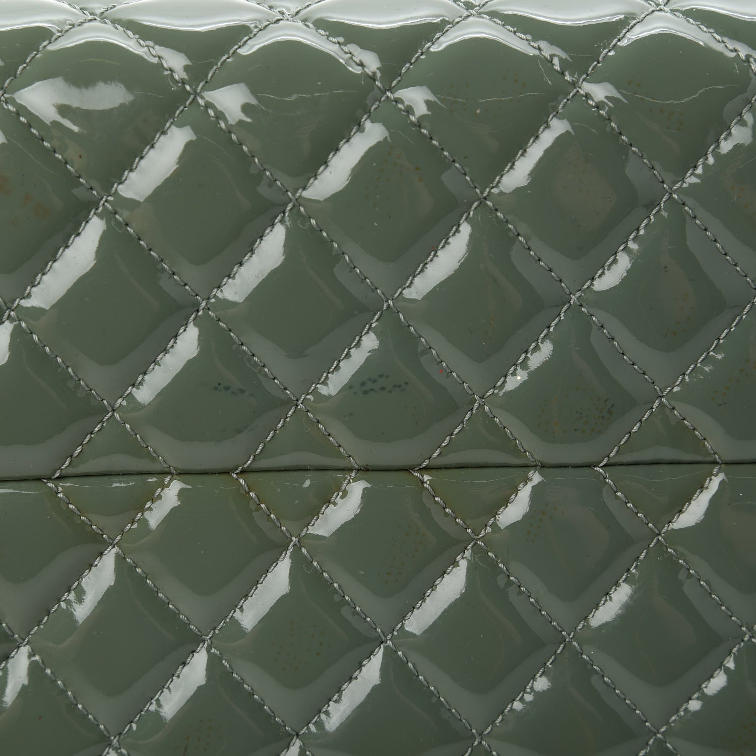 Chanel Patent Quilted Medium Just Mademoiselle Green 11 of 12