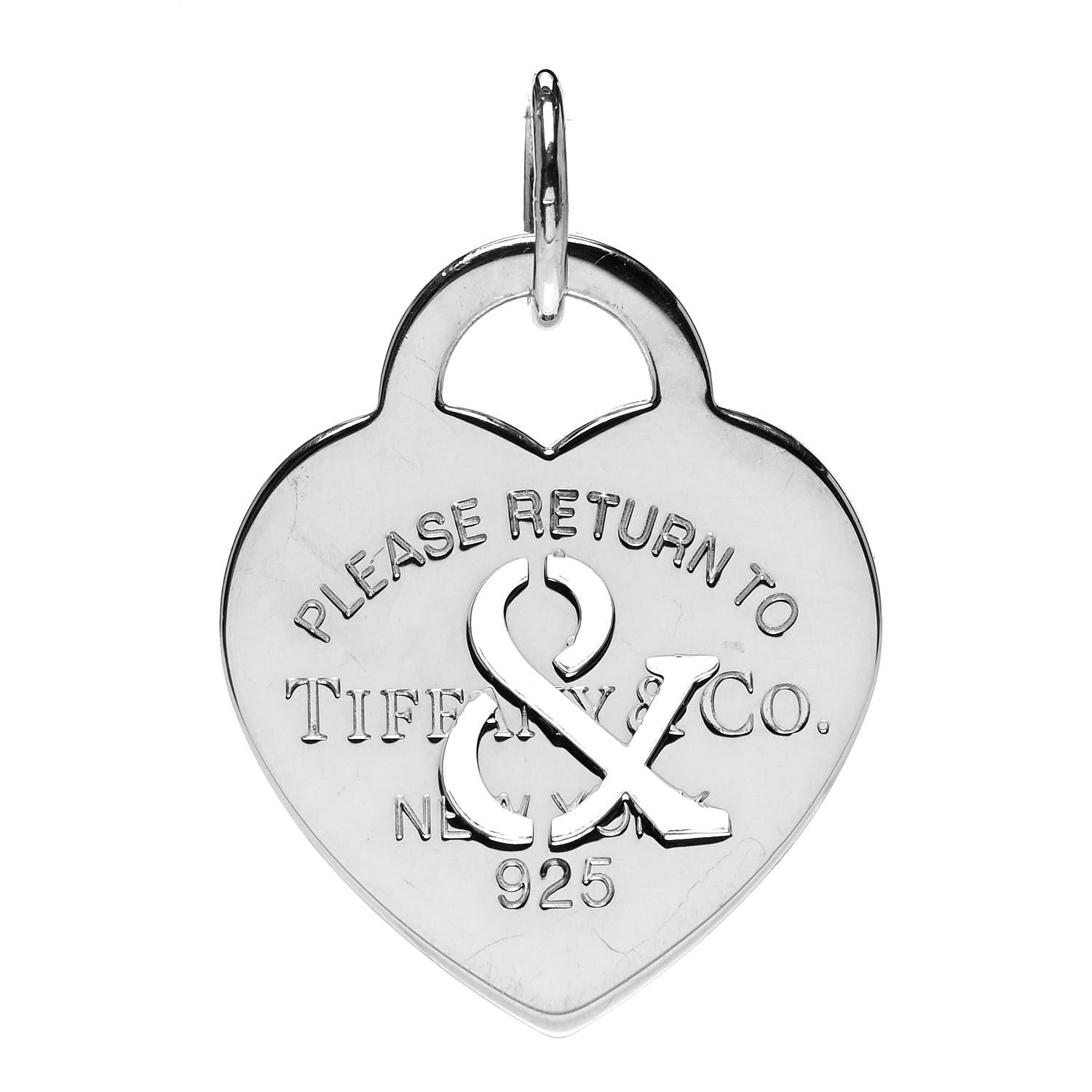 Tiffany Sterling Silver Return to Tiffany Ampersand Heart Charm 1 of 3