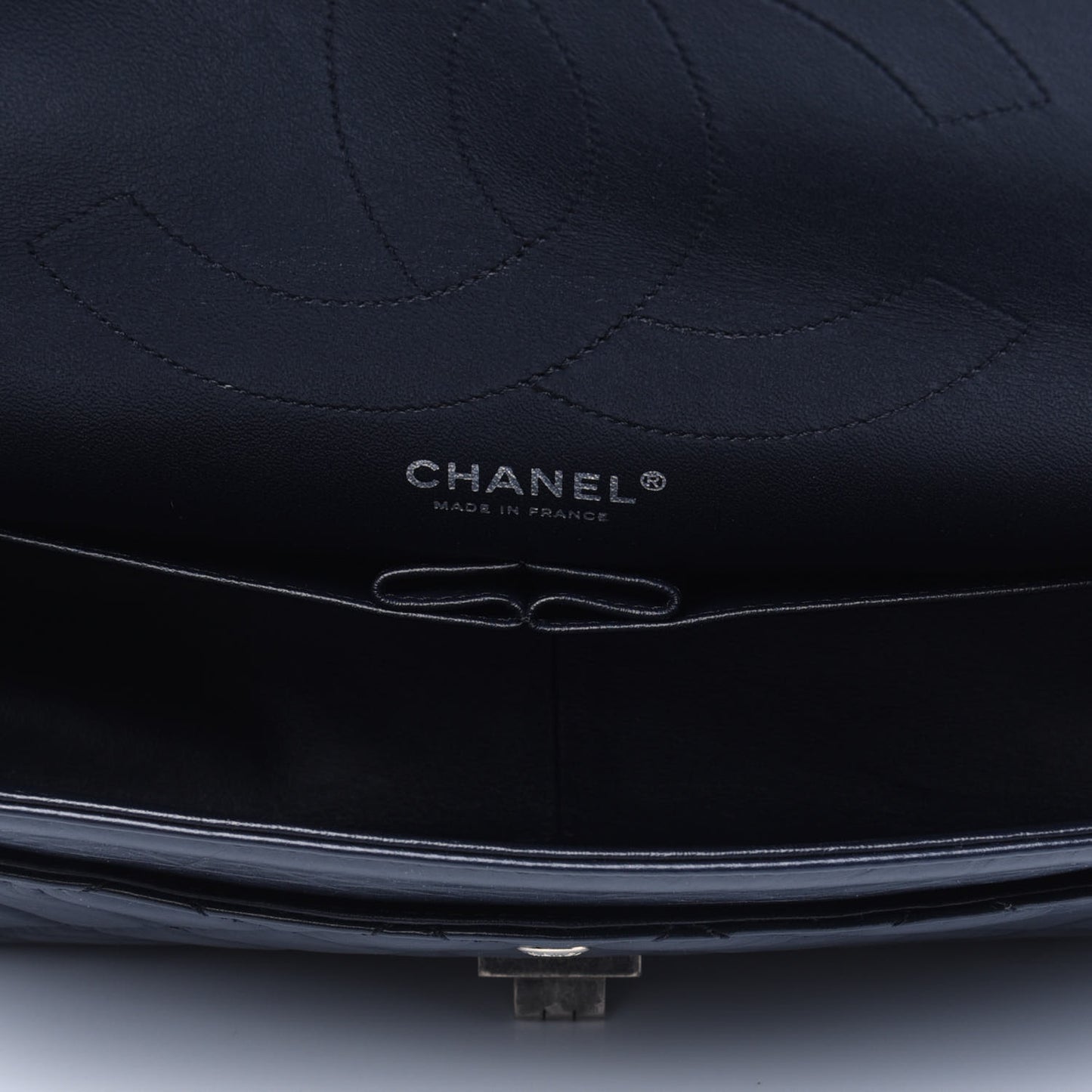 Aged Calfskin Quilted 2.55 Reissue 227 Flap Navy Blue