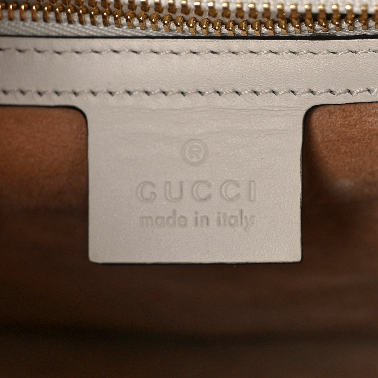 Gucci Calfskin Small Sylvie Shoulder Bag Off White 7 of 10