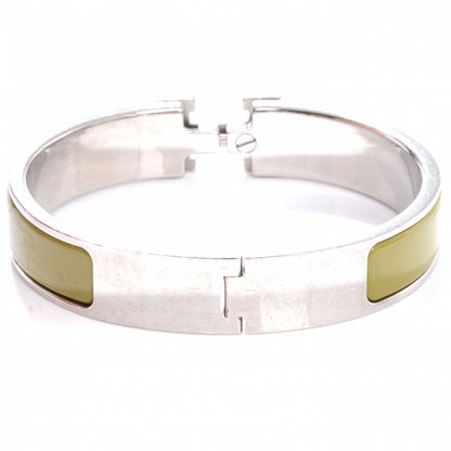 Hermes Narrow Enamel Clic Clac H Bracelet PM Olive 6 of 6