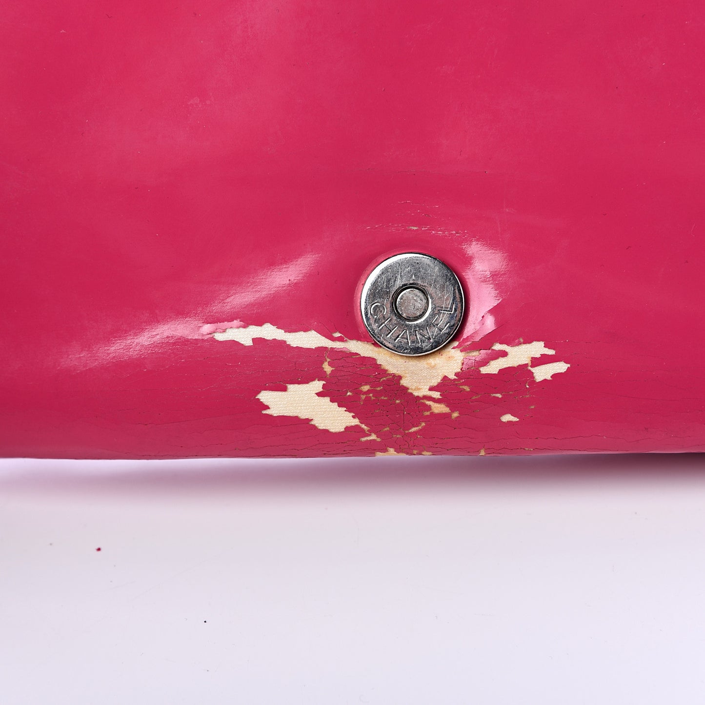 Glazed Calfskin Small Lipstick Flap Bag Fuchsia