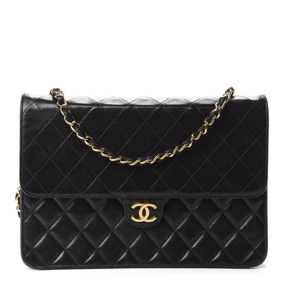 Chanel Lambskin Quilted Medium Single Flap Black 1 of 17