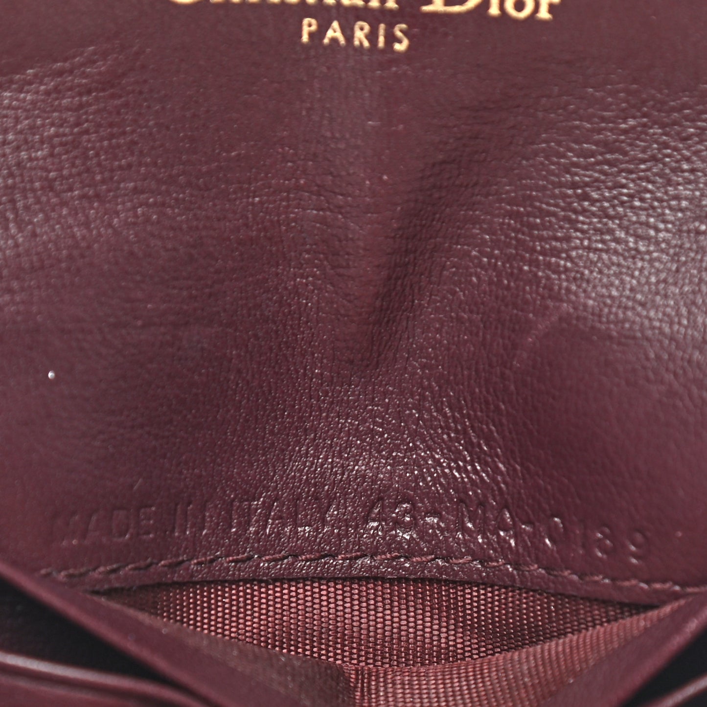 Oblique Saddle Card Holder Bordeaux