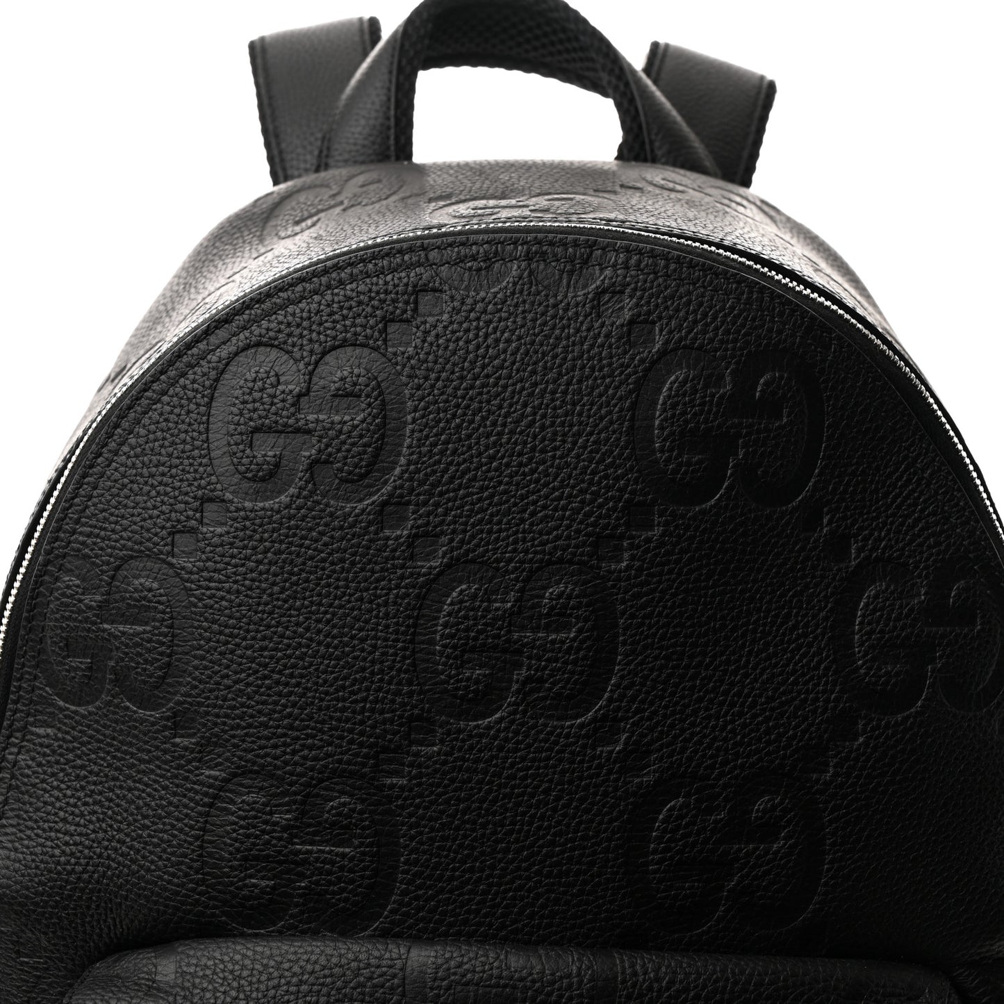 Calfskin Jumbo GG Embossed Medium Backpack Black