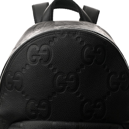 Gucci Calfskin Jumbo GG Embossed Medium Backpack Black 8 of 10