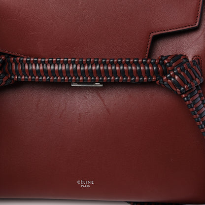 Celine Smooth Calfskin Micro Bi-Color Braided Belt Bag Red Wood 8 of 14