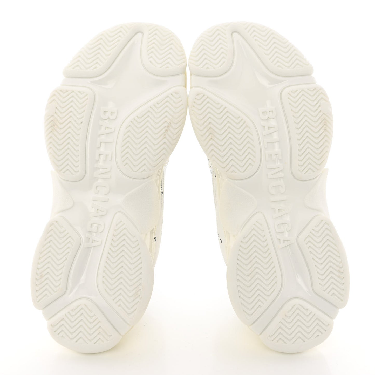 Technical Fabric Allover Logo Womens Triple S Sneakers 40 White Black