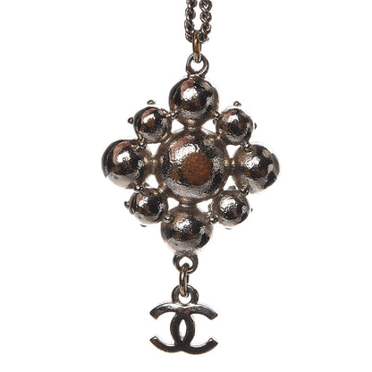 Chanel Crystal CC Necklace Silver 7 of 8