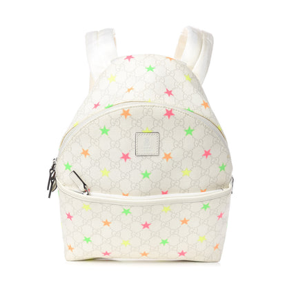 Gucci GG Supreme Monogram Stars Childrens Backpack White 1 of 12