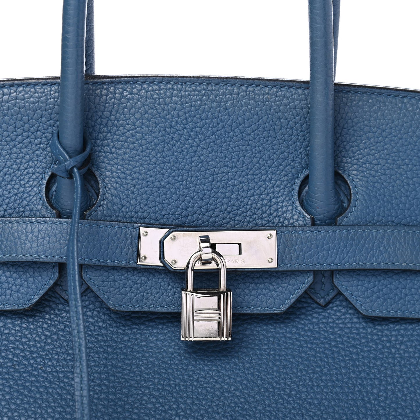 Taurillon Clemence Birkin 35 Bleu Thalassa