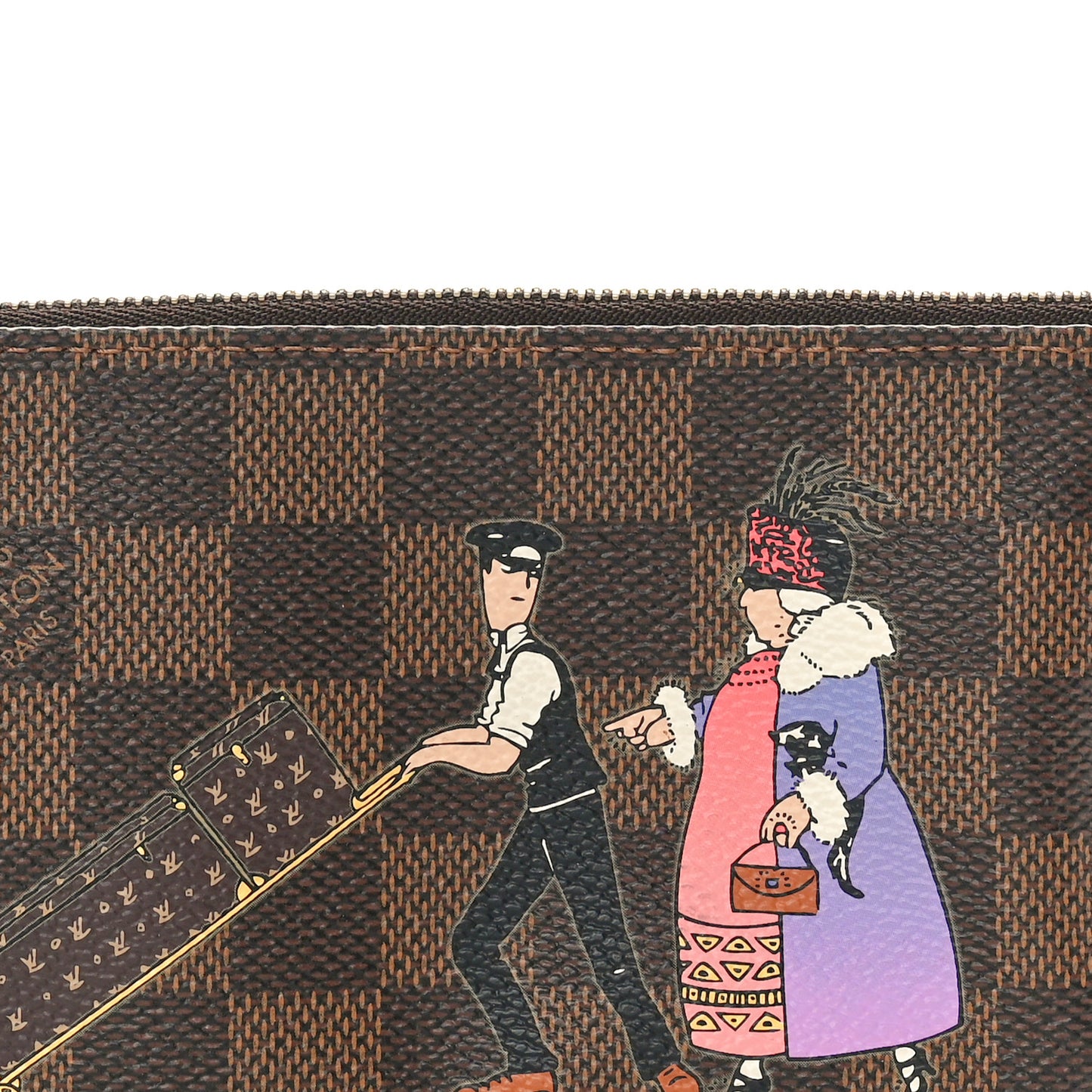 Damier Ebene Illustre Mini Pochette Accessories Violet