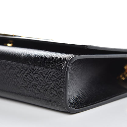 Saint Laurent Grain De Poudre Medium Classic Monogram Kate Satchel Black 9 of 9