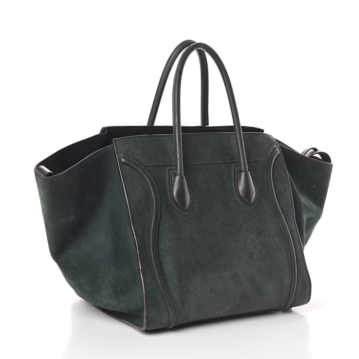 Celine Suede Small Phantom Luggage Olive 3 of 13