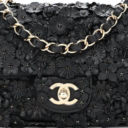 Chanel Lambskin Small Camellia Flap Black 8 of 11