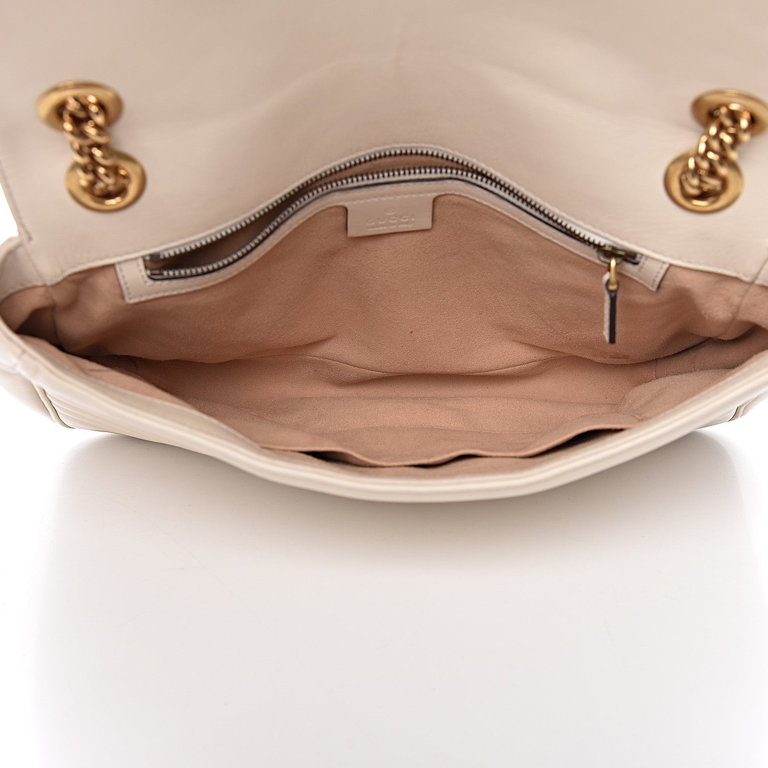 Gucci Calfskin Matelasse Medium GG Marmont Shoulder Bag White 5 of 21