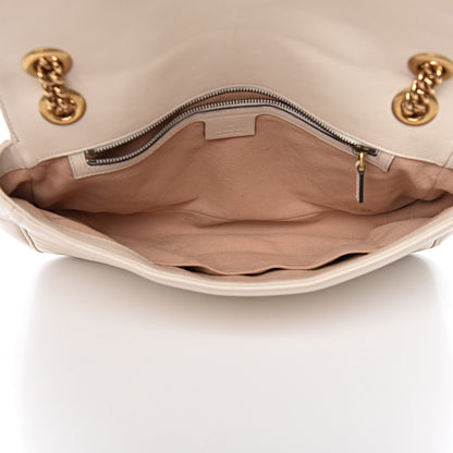 Gucci Calfskin Matelasse Medium GG Marmont Shoulder Bag White 5 of 21