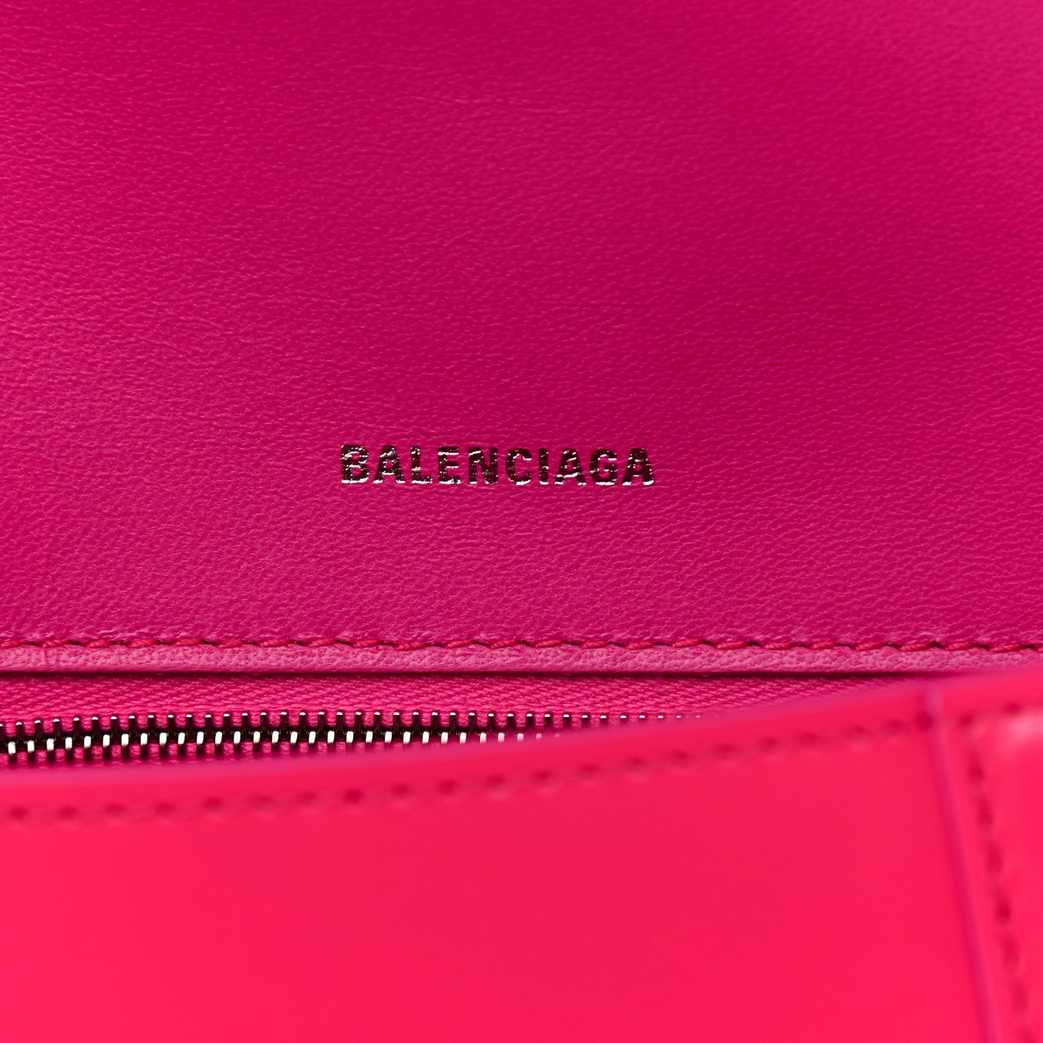 Balenciaga Shiny Box Calfskin Small Hourglass Top Handle Bag Acid Fuchsia 6 of 9