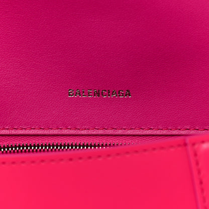 Balenciaga Shiny Box Calfskin Small Hourglass Top Handle Bag Acid Fuchsia 6 of 9
