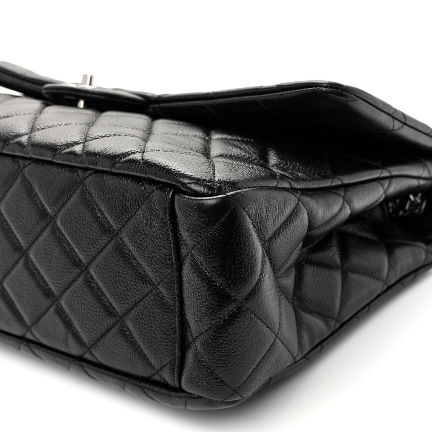 Chanel Grained Calfskin Quilted XXL Travel Flap Bag Black 10 of 10