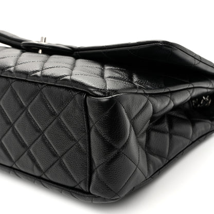 Chanel Grained Calfskin Quilted XXL Travel Flap Bag Black 10 of 10