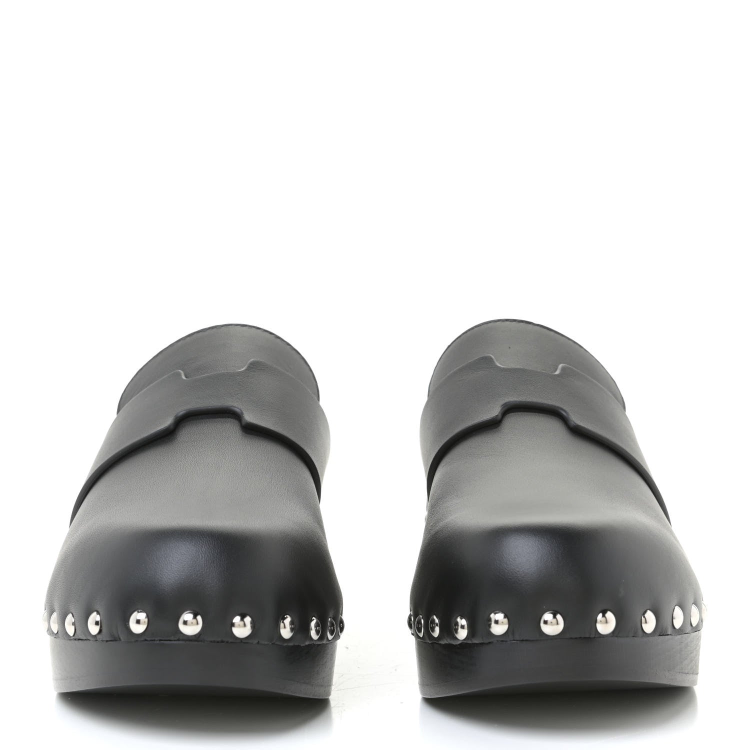 Hermes Calfskin Calya Mules 36 Black 4 of 10