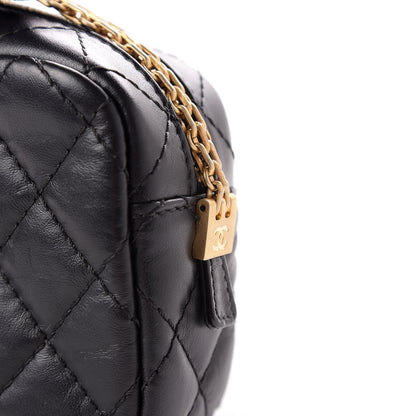 Chanel Aged Calfskin Quilted Mini Reissue Camera Case Black 10 of 10