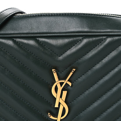 Saint Laurent Calfskin Matelasse Monogram Lou Camera Bag Vert Fonce 8 of 11