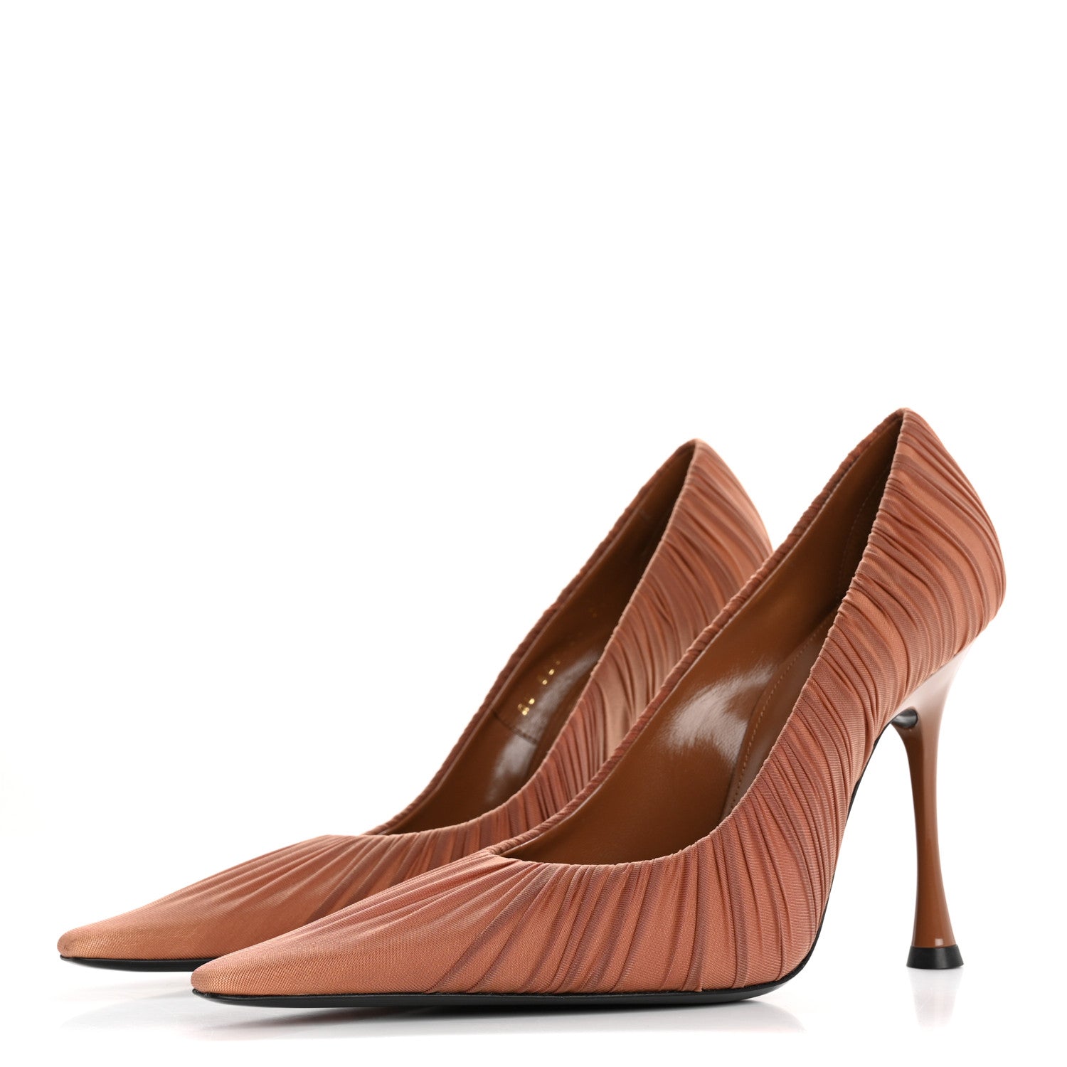 Saint Laurent Satin Emmanuelle 110 Pump 36.5 Cappuccino 4 of 10
