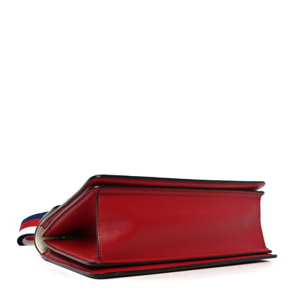 Gucci Calfskin Sylvie Web Small Queen Margaret Top Handle Bag Hibiscus Red Mystic White 4 of 10