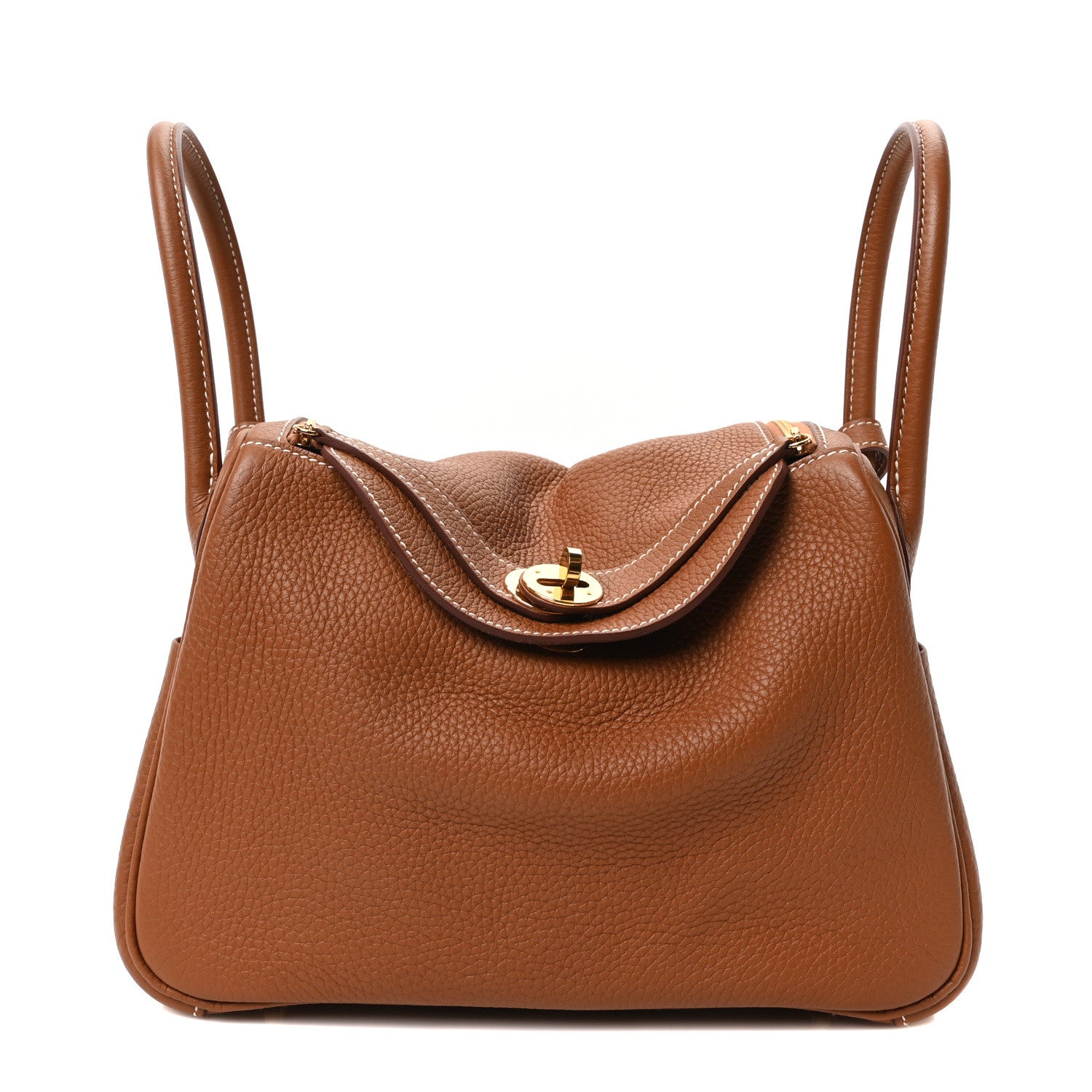 Hermes Taurillon Clemence Lindy 26 Gold 1 of 10