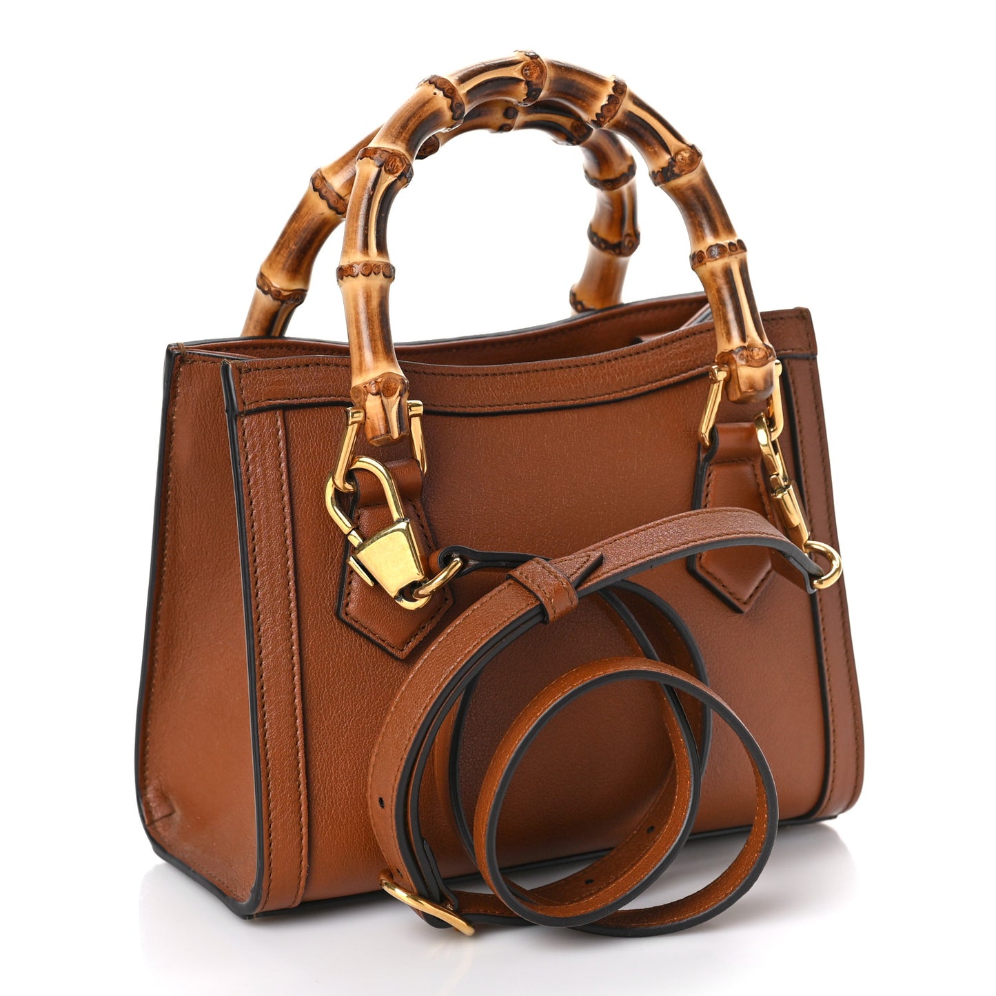 Wonka Grain Calfskin Mini Diana Tote Bag Cuir Yellow Fluo