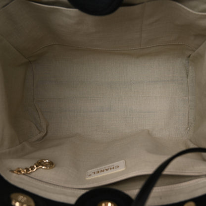 Chanel Mixed Fibers Small Deauville Tote Black 5 of 10